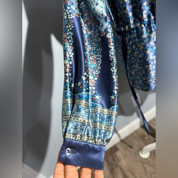 Marina Ferrari/Saks Fifth Avenue Floral 100%Silk Blouse